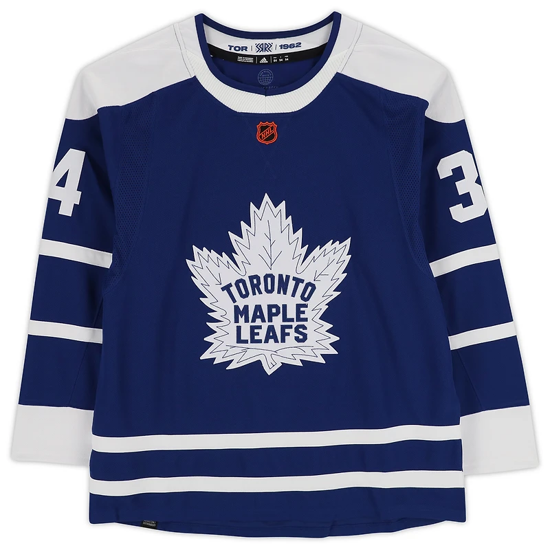 Maillot authentique rétro inversé autographié par Auston Matthews des Maple Leafs de Toronto adidas 2022-23
