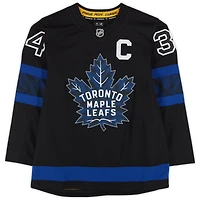 Maillot Fanatics alternatif noir autographié par Auston Matthews des Maple Leafs de Toronto