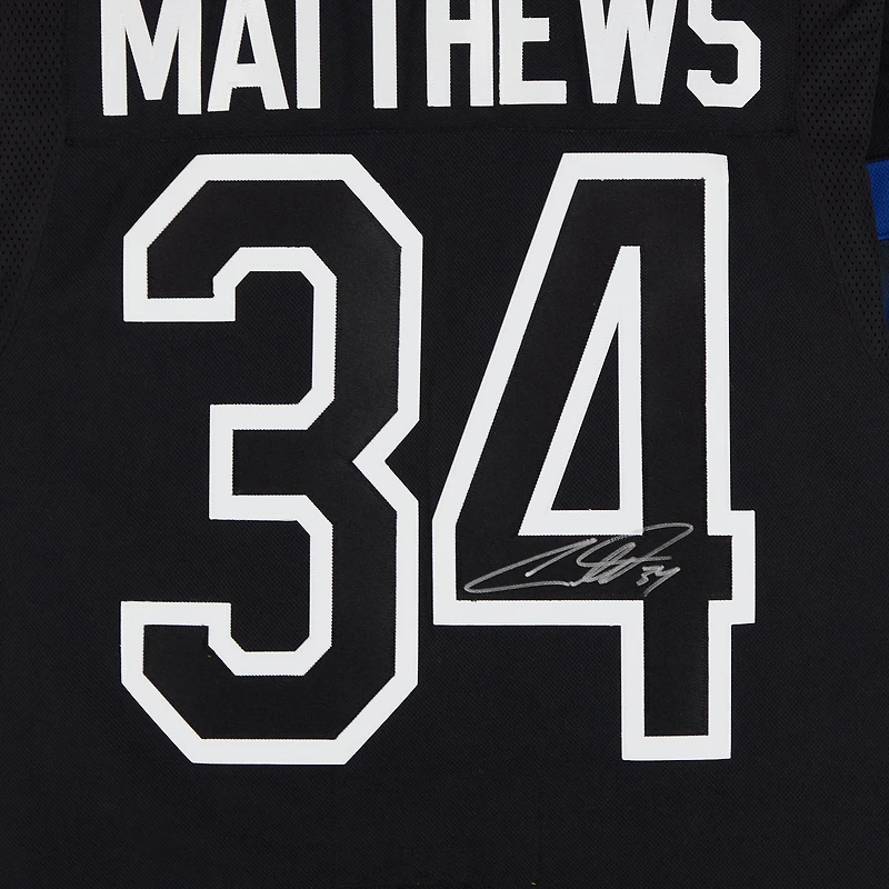 Maillot Fanatics alternatif noir autographié par Auston Matthews des Maple Leafs de Toronto