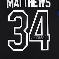 Maillot Fanatics alternatif noir autographié par Auston Matthews des Maple Leafs de Toronto