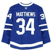 Maillot authentique Pro dédicacé par Auston Matthews des Maple Leafs de Toronto, avec inscription « 26th Leafs Captain » - Édition limitée à 10 exemplaires