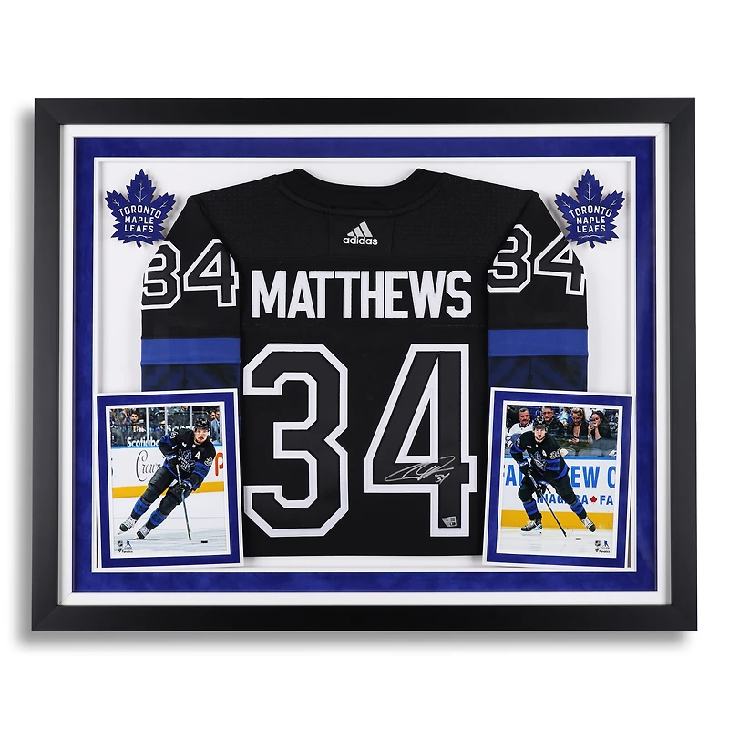 Maillot adidas noir alternatif autographié par Auston Matthews des Maple Leafs de Toronto