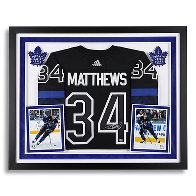 Maillot adidas noir alternatif autographié par Auston Matthews des Maple Leafs de Toronto