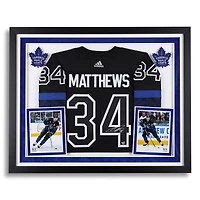 Maillot adidas noir alternatif autographié par Auston Matthews des Maple Leafs de Toronto
