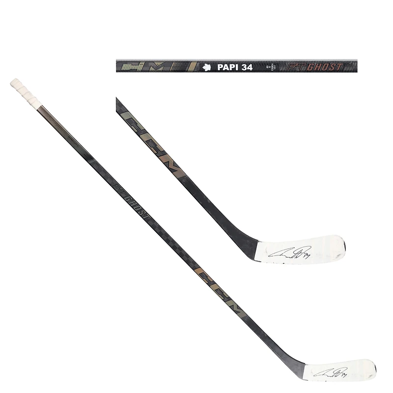 Auston Matthews Toronto Maple Leafs Autographed Game-Used Black CCM Stick from the 2024-25 NHL Season - NR81043311
