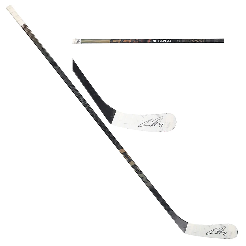 Auston Matthews Toronto Maple Leafs Autographed Game-Used Black CCM Stick from the First Round of the 2025 Stanley Cup Playoffs vs. Ottawa Senators - NF70452355