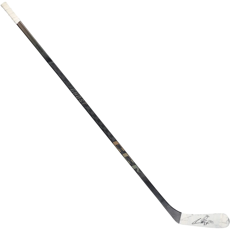 Auston Matthews Toronto Maple Leafs Autographed Game-Used Black CCM Stick from the Second Round of the 2025 Stanley Cup Playoffs vs. Florida Panthers - NF70452359