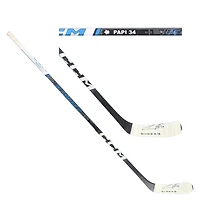 Bâton CCM noir autographié par Auston Matthews des Maple Leafs de Toronto lors du match contre le Lightning de Tampa Bay le 27 avril 2023 avec l'inscription « GU 4-27-23 vs TB »