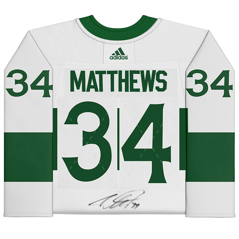 Auston Matthews Toronto Maple Leafs Autographed Green Toronto St. Pats Adidas Authentic Jersey