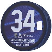 Auston Matthews Toronto Maple Leafs Autographié Inglasco Rocket Richard Puck - Édition limitée à 134 exemplaires