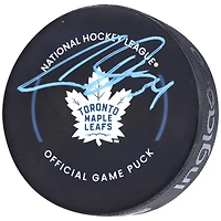 Rondelle de match officielle de la LNH autographiée par Auston Matthews des Maple Leafs de Toronto