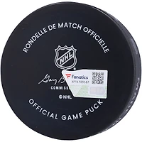Rondelle de match officielle autographiée par Auston Matthews des Maple Leafs de Toronto avec l'inscription « 26th Leafs Captain »