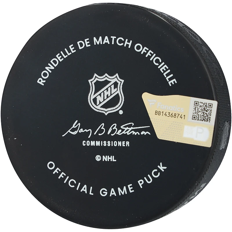 Auston Matthews Toronto Maple Leafs Autographed Official Game Puck with Multiple Inscriptions
