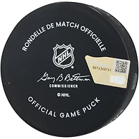 Auston Matthews Toronto Maple Leafs Autographed Official Game Puck with Multiple Inscriptions