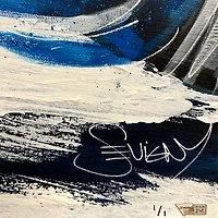 Toile originale étirée autographiée par Auston Matthews des Maple Leafs de Toronto, 30" x 40" - Art par Eric Sevigny - #1 de l'édition limitée 1