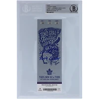 Billet autographié par Auston Matthews des Maple Leafs de Toronto du novembre 2016 avec l'inscription « 2017 Calder