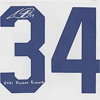 Maillot adidas blanc autographié par Auston Matthews des Maple Leafs de Toronto avec inscription « 2021 Rocket Richard »