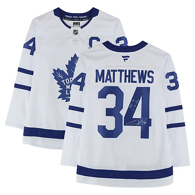 Auston Matthews Toronto Maple Leafs Autographed White Fanatics Premium Jersey with "421G 1-3-26" Inscription