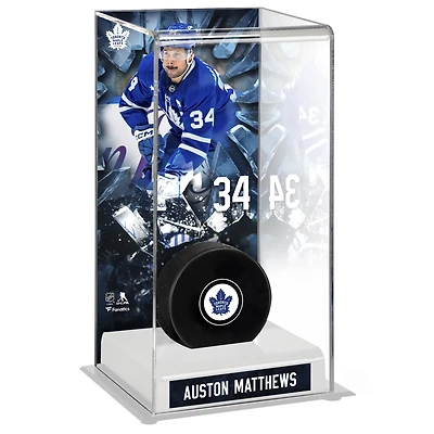 Auston Matthews Toronto Maple Leafs Deluxe Tall Hockey Puck Case
