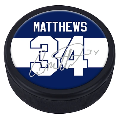 Auston Matthews Toronto Maple Leafs Joueur Souvenir Réplique Signature Rondelle