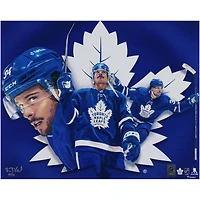 Tirage photo non signé Auston Matthews Toronto Maple Leafs 16" x 20" - Conçu et signé par l'artiste Brian Konnick - Édition limitée à 25 exemplaires