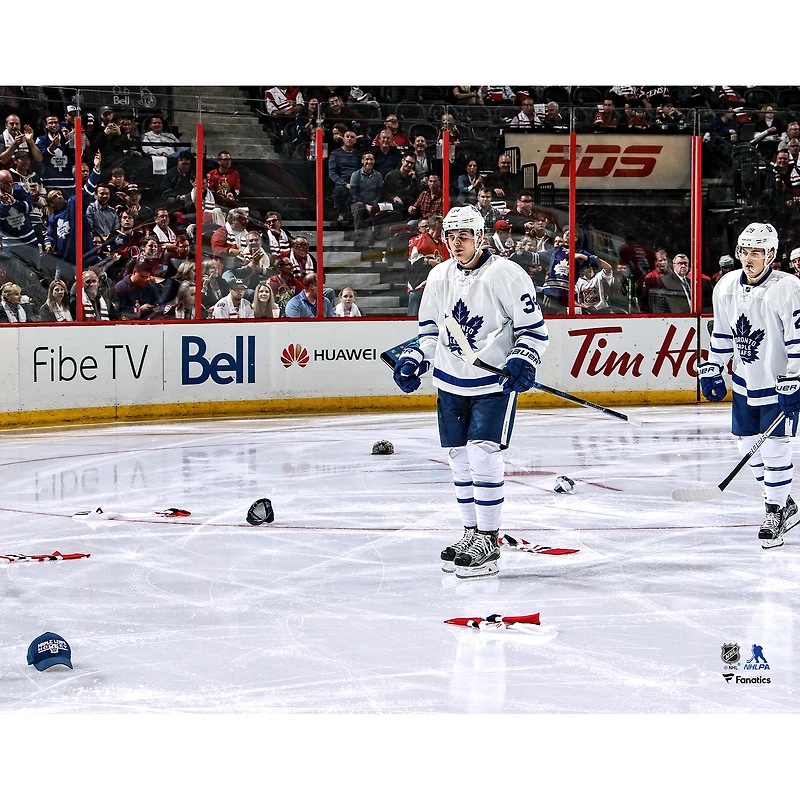 Photographie non signée d'Auston Matthews pour ses débuts dans la LNH avec les Maple Leafs de Toronto