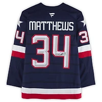 V106832 Leafs Auston Matthews Toronto Maple Leafs Maillot autographié Fanatics Premium Team USA 4 Nations Face-Off 34 Auston Matthews AUT HK JERSEY 45854 AUTJERHOC JRSYMA0938 #3
