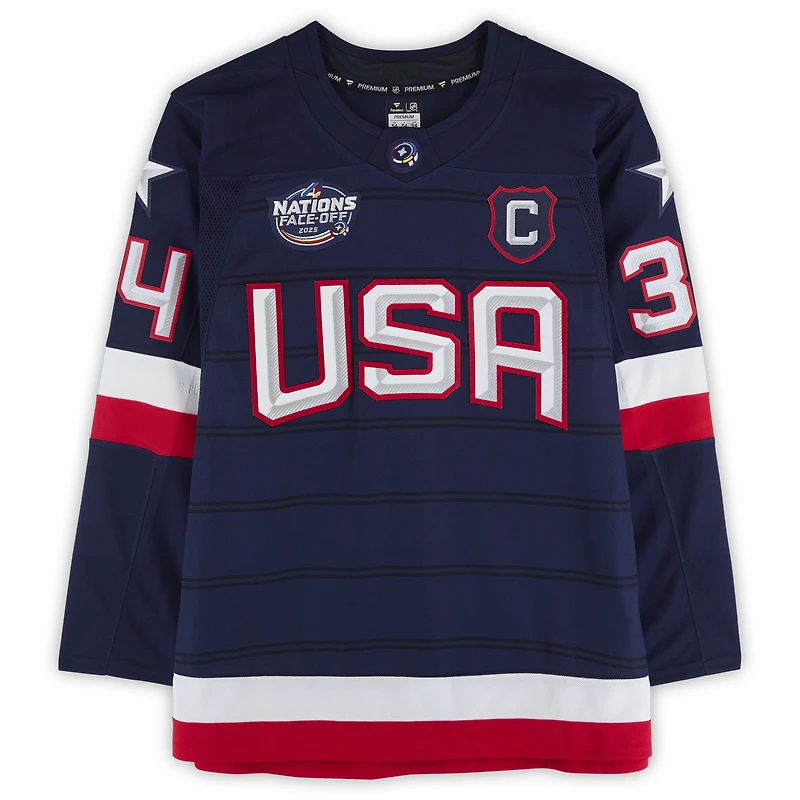 V106832 Leafs Auston Matthews Toronto Maple Leafs Maillot autographié Fanatics Premium Team USA 4 Nations Face-Off 34 Auston Matthews AUT HK JERSEY 45854 AUTJERHOC JRSYMA0938 #3