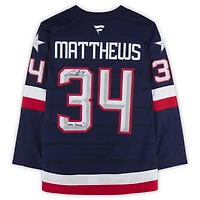 V106832 Leafs Auston Matthews Toronto Maple Leafs Maillot Premium Fanatics Autographié Équipe USA 4 Nations Face-Off avec Inscription « Captain America » - Édition Limitée de 10 34 Auston Matthews AUT HK JERSEY 45854 AUTJERHOC JRSYMA0940 #5