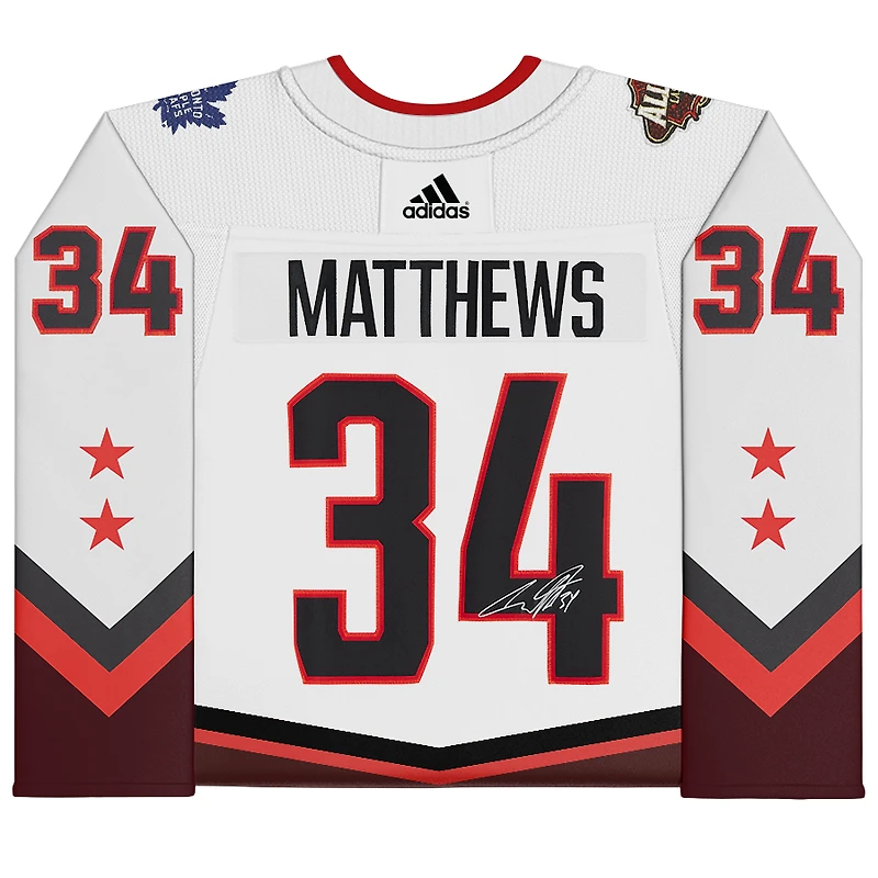 Auston Matthews White Toronto Maple Leafs Autographed 2022 NHL All-Star Game adidas Authentic Jersey