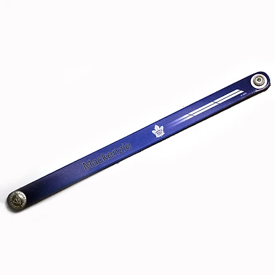 Bracelet fin en cuir personnalisé Maple Leafs de Toronto bleu