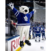 Photographie non signée de Carlton The Bear pour célébrer l'après-match des Maple Leafs Toronto