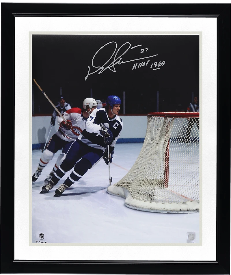 Darryl Sittler Toronto Maple Leafs Autographed 16" x 20" Blue Jersey Skating Photograph with "HHOF 1989" Inscription