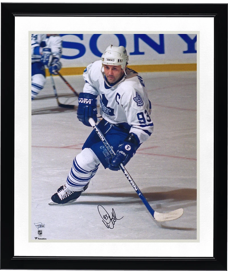 Doug Gilmour Toronto Maple Leafs Autographed 16" x 20" White Jersey Skating Photograph