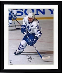 Doug Gilmour Toronto Maple Leafs Autographed 16" x 20" White Jersey Skating Photograph