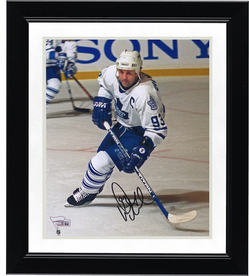 Doug Gilmour Toronto Maple Leafs Autographed 8" x 10" White Jersey Skating Photograph