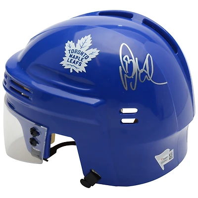 Mini-casque bleu autographié par Doug Gilmour des Maple Leafs de Toronto