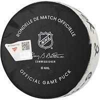 Easton Cowan Toronto Maple Leafs Game-Used Goal Puck from March 5, 2026 vs. New York Rangers
