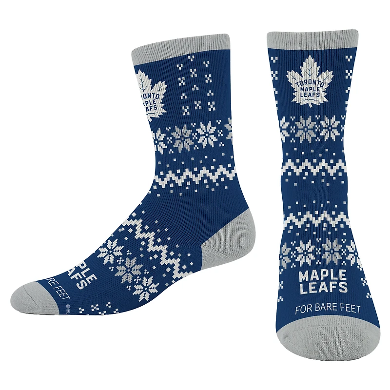 For Bare Feet  Blue Toronto Maple Leafs Team Sweater Socks