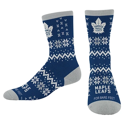 For Bare Feet  Blue Toronto Maple Leafs Team Sweater Socks