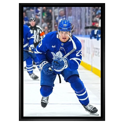 Toile encadrée 20 x 29 pouces de Matthew Knies, joueur des Maple Leafs de Toronto, par Frameworth