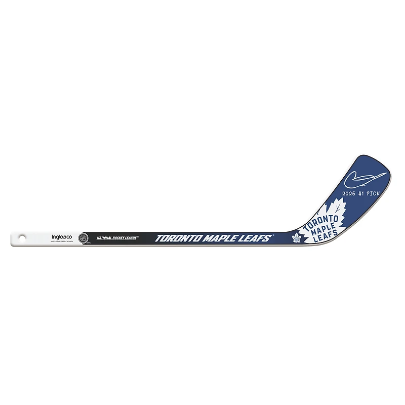 Gavin McKenna Toronto Maple Leafs Autographed Mini Wood Stick with "2026 #1 Pick" Inscription