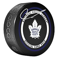 Rondelle de match officielle autographiée par Gavin McKenna des Maple Leafs de Toronto