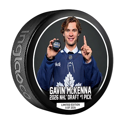 Gavin McKenna Toronto Maple Leafs Inglasco 2026 NHL Draft #1 Pick Hockey Puck - Limited Edition of 2026