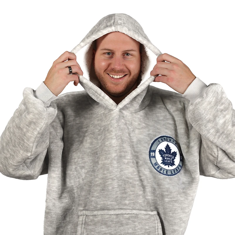 Couverture à capuche grise Game Time des Maple Leafs de Toronto