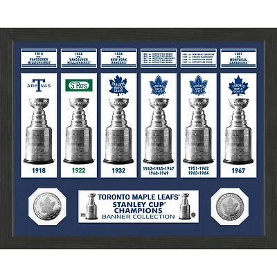 Highland Mint Toronto Maple Leafs 15" x 12" Stanley Cup Banner Collection - Photo