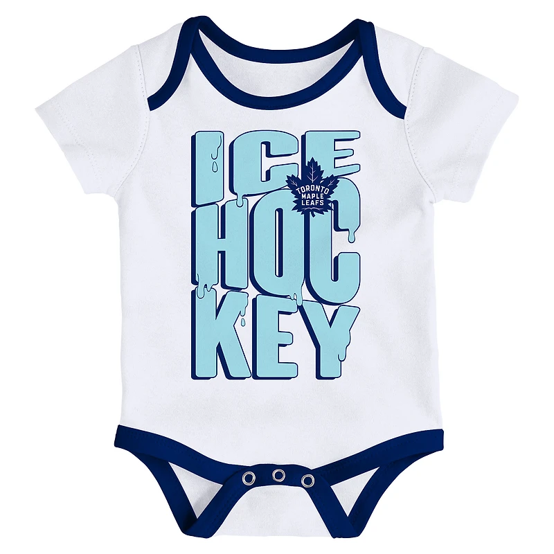 Ensemble de trois combinaisons pour bébé Outerstuff Toronto Maple Leafs Triple Header