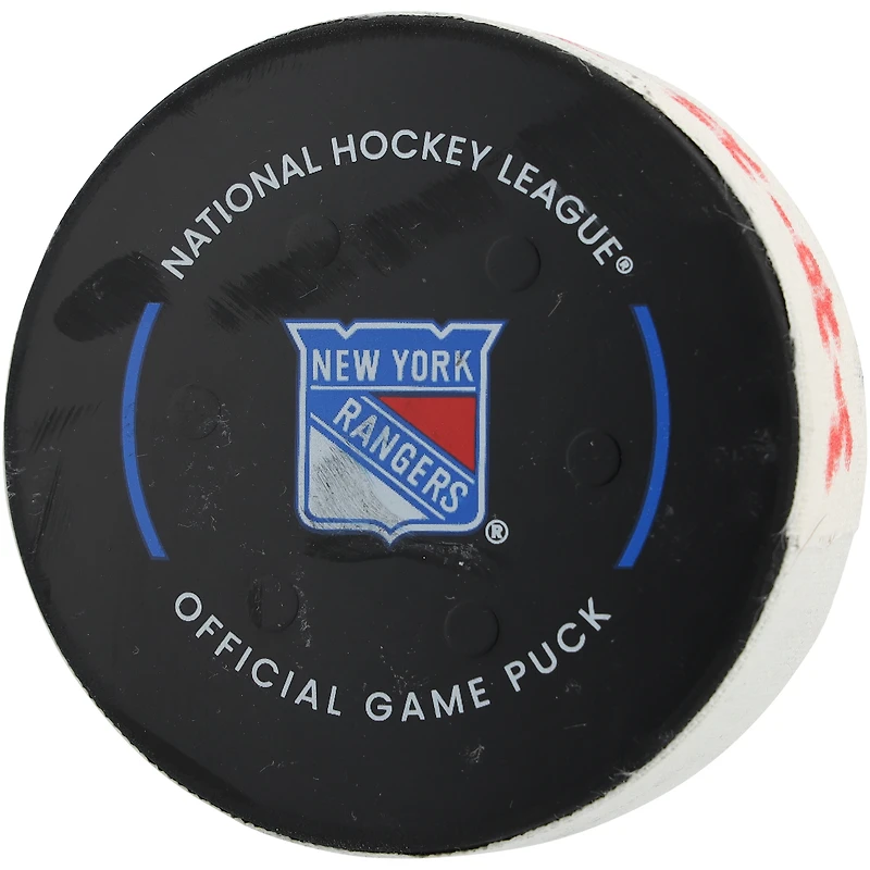 Rondelle de but utilisée par John Tavares des Maple Leafs de Toronto contre les Rangers de New York le 20 mars 2025 - Deuxième de deux buts marqués