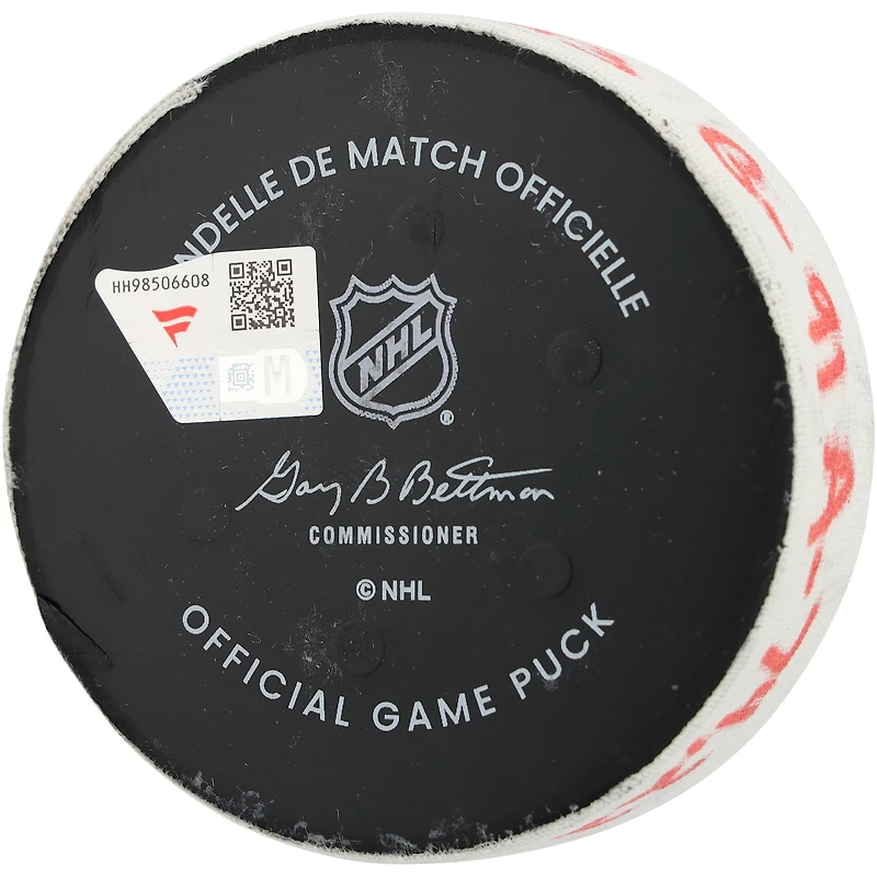 Rondelle de but utilisée par John Tavares des Maple Leafs de Toronto contre les Rangers de New York le 20 mars 2025 - Deuxième de deux buts marqués