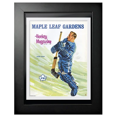 Johnny Bower Toronto Maple Leafs 1967 Maple Leaf Gardens - 12'' x 16'' Framed Program Cover